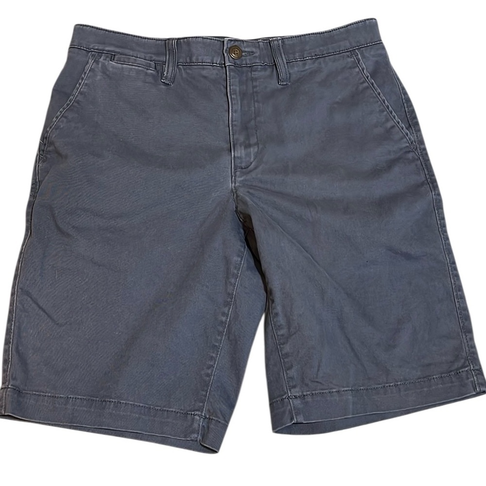 SONOMA MENS FLAT FRONT FLEXWEAR SHORTS OMBRE BLUE SIZE 32 LIKE NEW